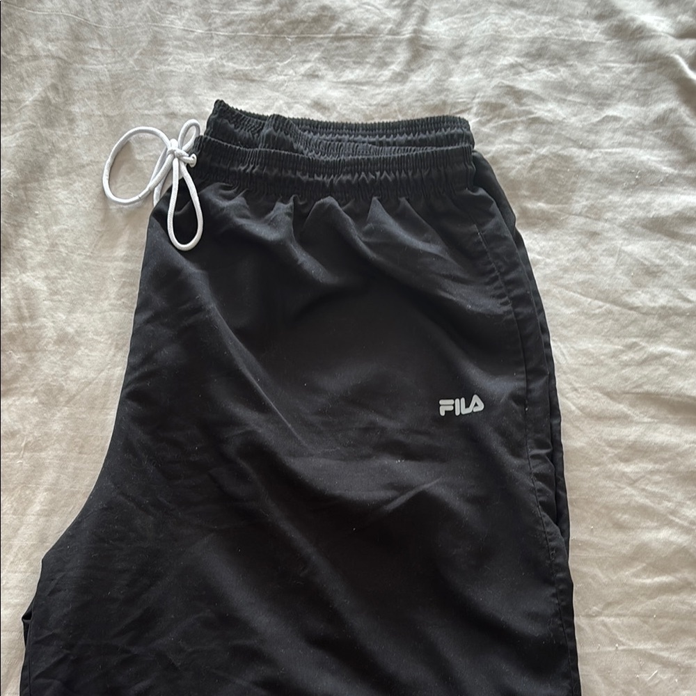 🦸‍♂️Big & Tall -Fila Black Athletic Pants with Drawstring- 4XL